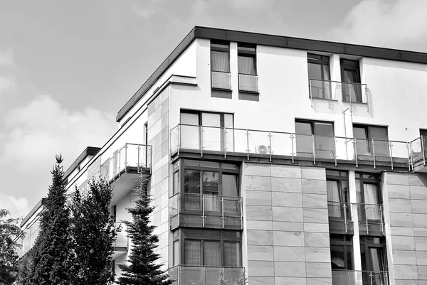  Modern, lüks daire Building.Black ve beyaz.