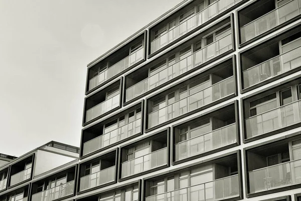  Modern, lüks daire Building.Black ve beyaz.