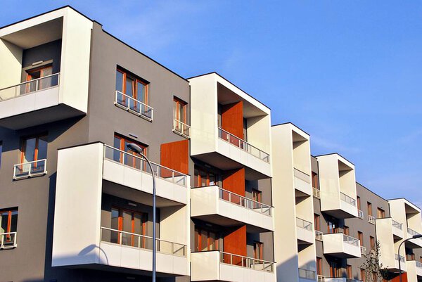  Modern apartment building exterior