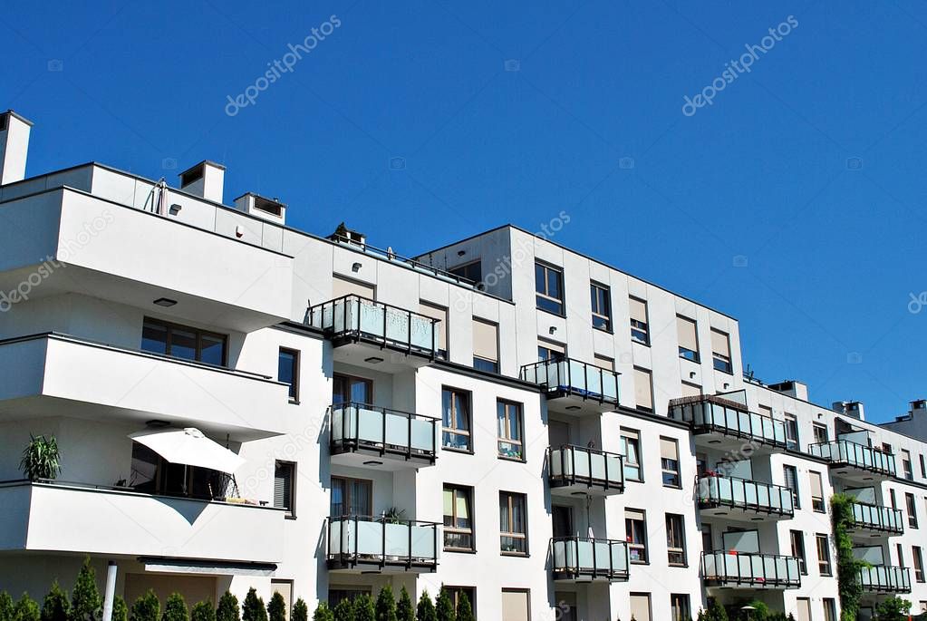  Modern apartment building exterior