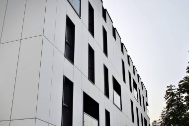 Modern apartment building exterior clipart