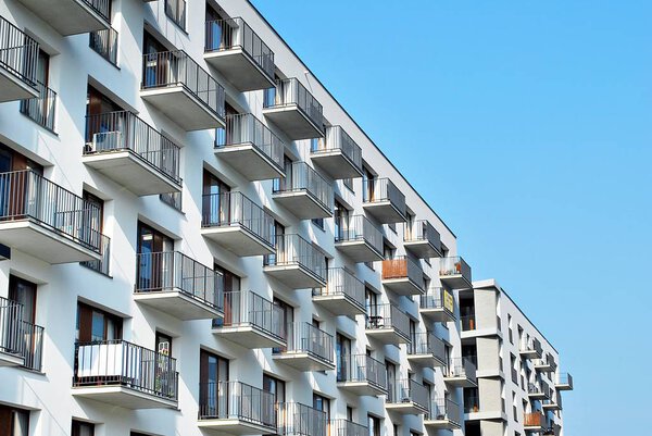 Modern apartment building exterior