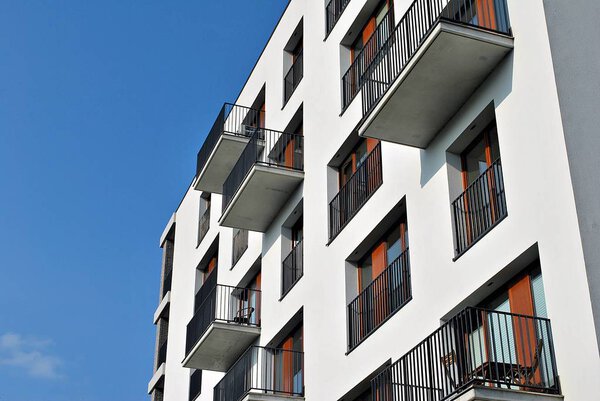 Modern apartment building exterior