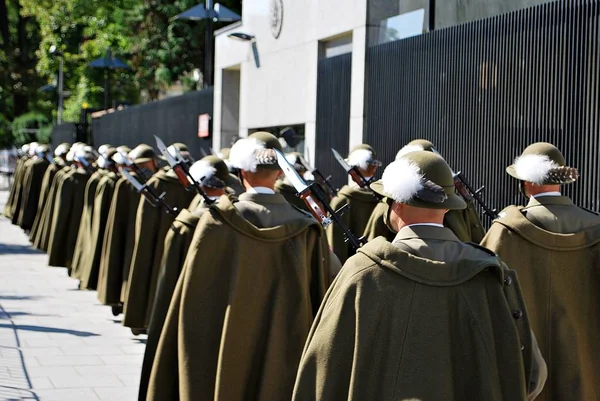 Военный парад в Варшаве — стоковое фото