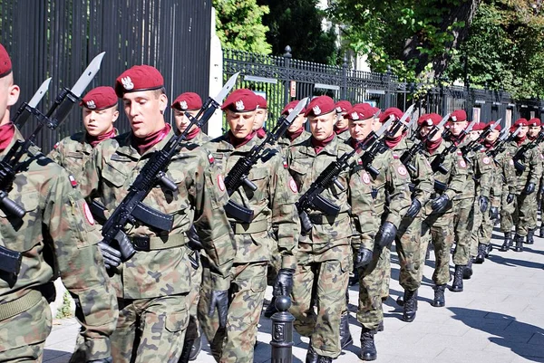 Desfile militar en Varsovia — Foto de Stock