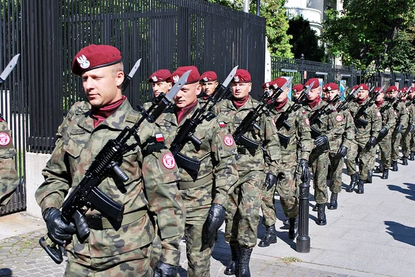 Desfile militar en Varsovia — Foto de Stock