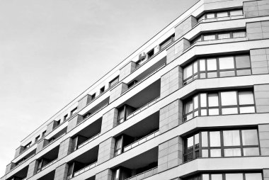  Modern, lüks daire Building.Black ve beyaz.