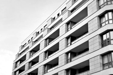  Modern, lüks daire Building.Black ve beyaz.