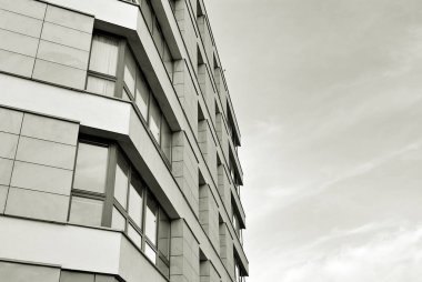  Modern, lüks daire Building.Black ve beyaz.