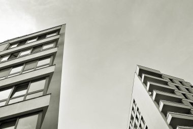  Modern, lüks daire Building.Black ve beyaz.