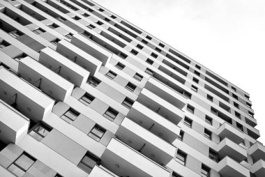  Modern, lüks daire Building.Black ve beyaz.