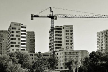  Modern, lüks daire Building.Black ve beyaz.