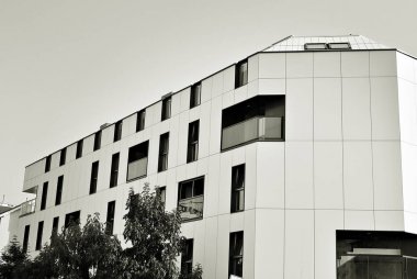  Modern, lüks daire Building.Black ve beyaz.