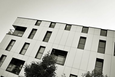  Modern, lüks daire Building.Black ve beyaz.