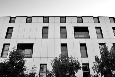  Modern, lüks daire Building.Black ve beyaz.