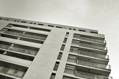  Modern, lüks daire Building.Black ve beyaz.