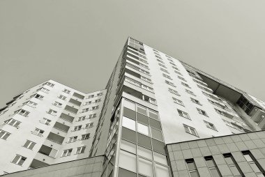  Modern, lüks daire Building.Black ve beyaz.