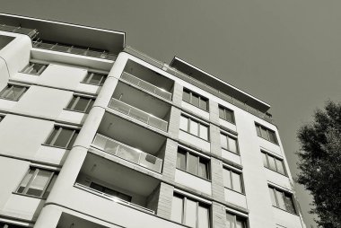  Modern, lüks daire Building.Black ve beyaz.