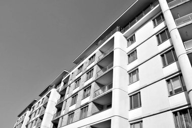  Modern, lüks daire Building.Black ve beyaz.