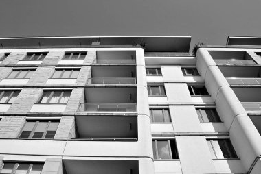  Modern, lüks daire Building.Black ve beyaz.