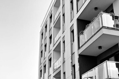  Modern, lüks daire Building.Black ve beyaz.