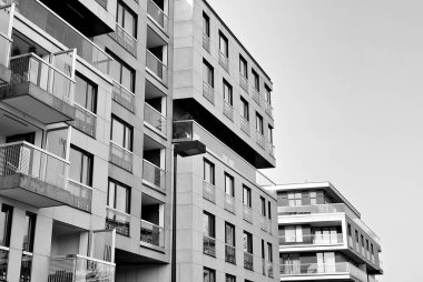  Modern, lüks daire Building.Black ve beyaz.