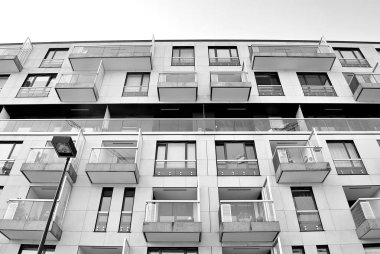  Modern, lüks daire Building.Black ve beyaz.