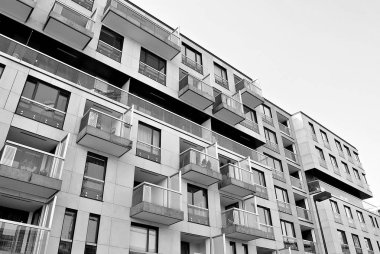  Modern, lüks daire Building.Black ve beyaz.