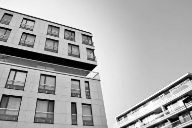  Modern, lüks daire Building.Black ve beyaz.