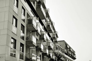  Modern, lüks daire Building.Black ve beyaz.