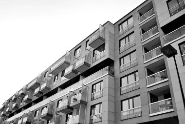  Modern, lüks daire Building.Black ve beyaz.