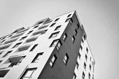  Modern, lüks daire Building.Black ve beyaz.