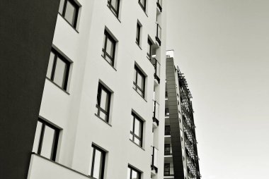  Modern, lüks daire Building.Black ve beyaz.