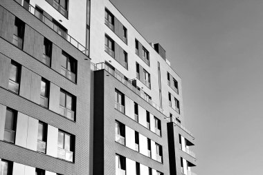  Modern, lüks daire Building.Black ve beyaz.