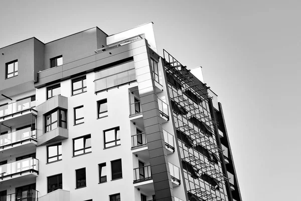  Modern, lüks daire Building.Black ve beyaz.