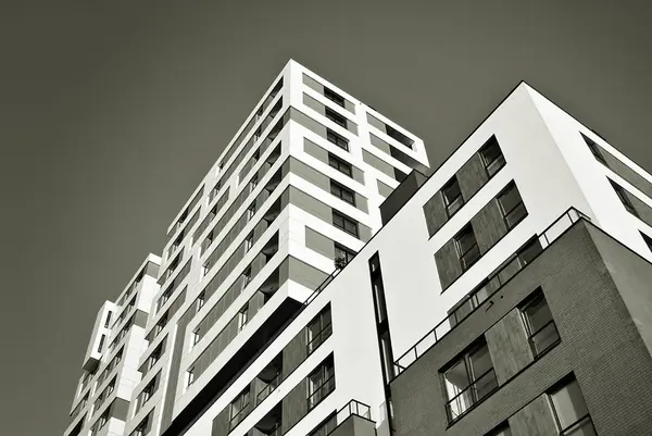  Modern, lüks daire Building.Black ve beyaz.