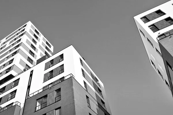  Modern, lüks daire Building.Black ve beyaz.