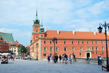 Tipik eski evler içinde merkezi in The Old Town Varşova