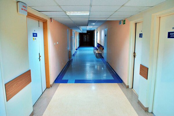 long corridor in the hospital