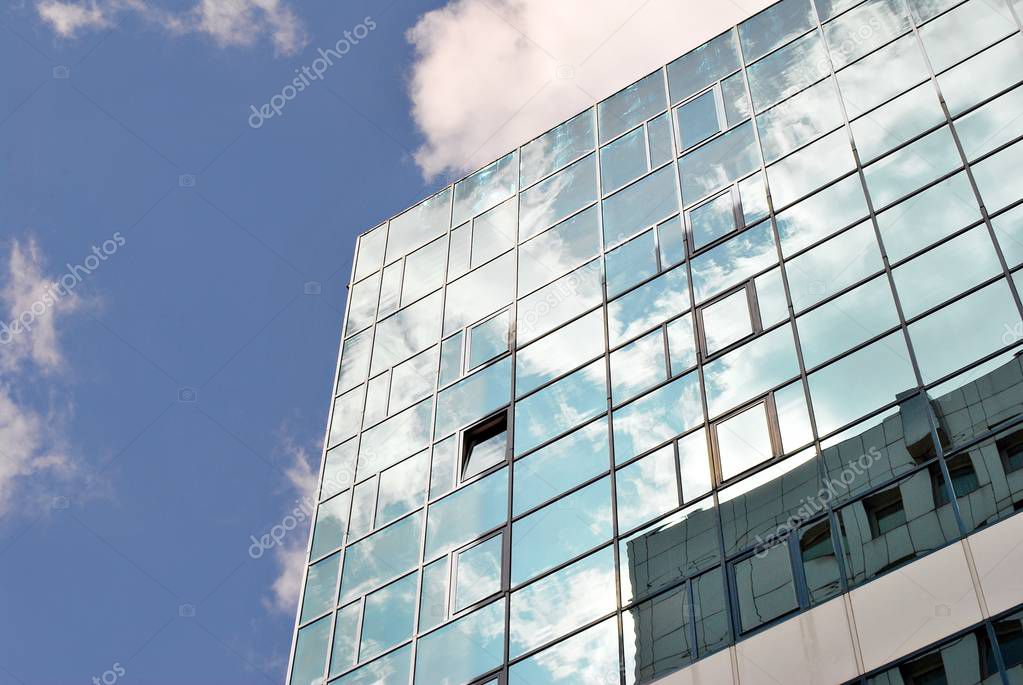 Modern office building. Architectural details of modern  building