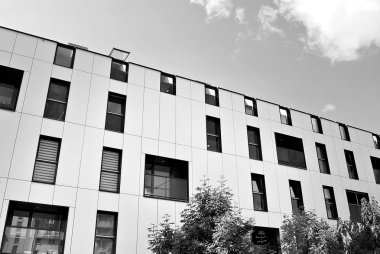 Modern, lüks apartman. Siyah ve beyaz