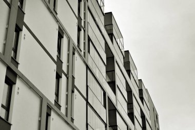 Modern, lüks apartman. Siyah ve beyaz