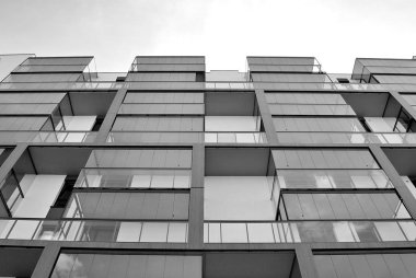 Modern, lüks apartman. Siyah ve beyaz