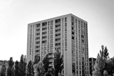 Modern, lüks apartman. Siyah ve beyaz