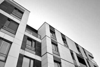 Modern, lüks apartman. Siyah ve beyaz