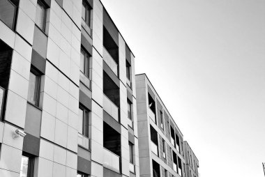 Modern, lüks apartman. Siyah ve beyaz