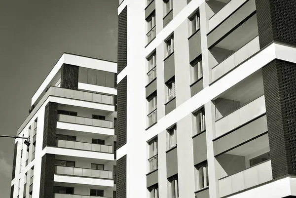 Modern, lüks apartman. Siyah ve beyaz