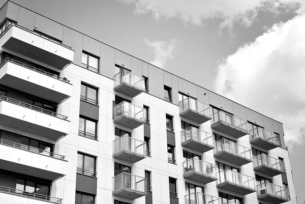 Modern, lüks apartman. Siyah ve beyaz