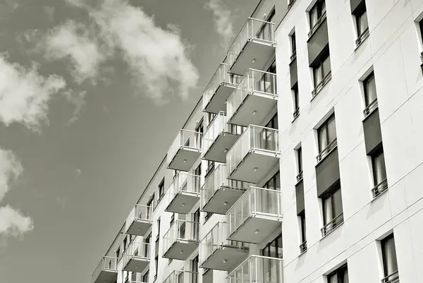 Modern, lüks apartman. Siyah ve beyaz