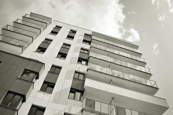 Modern, lüks apartman. Siyah ve beyaz